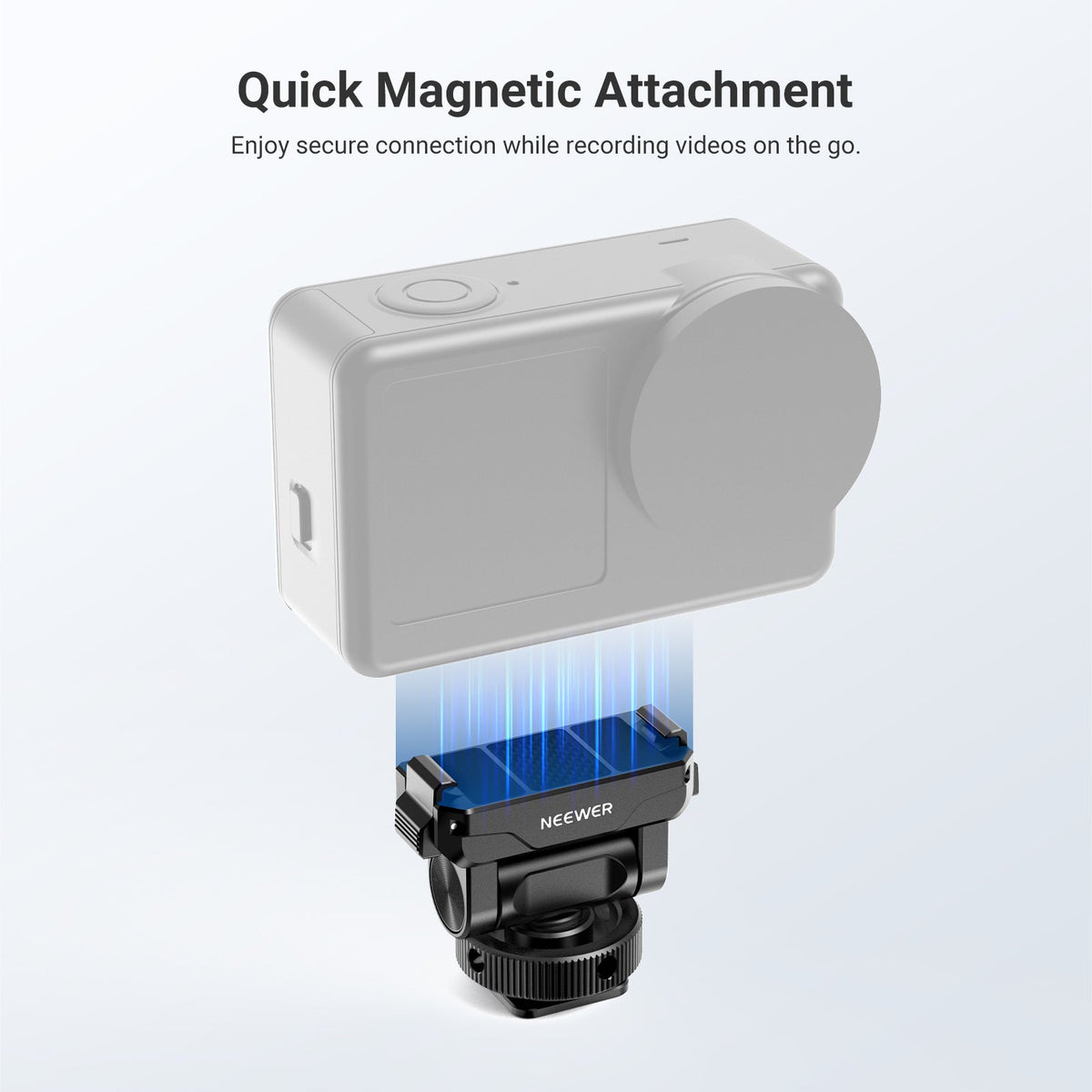 NEEWER AC072 Magnetic Quick-Release Mount features a quick magnetic attachment.