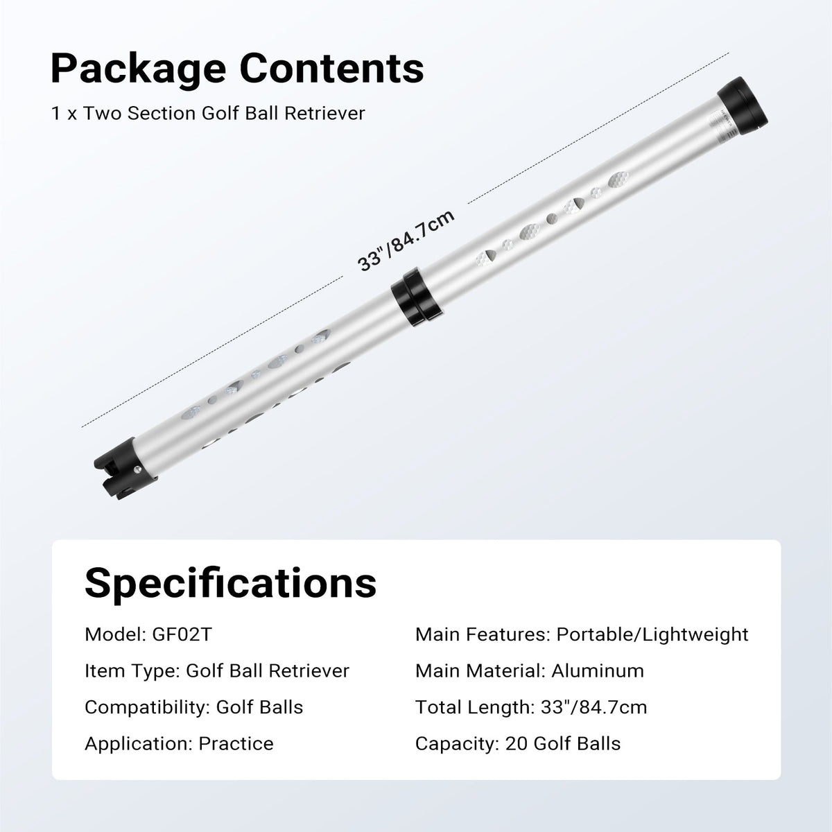 Two Section Golf Ball Retriever