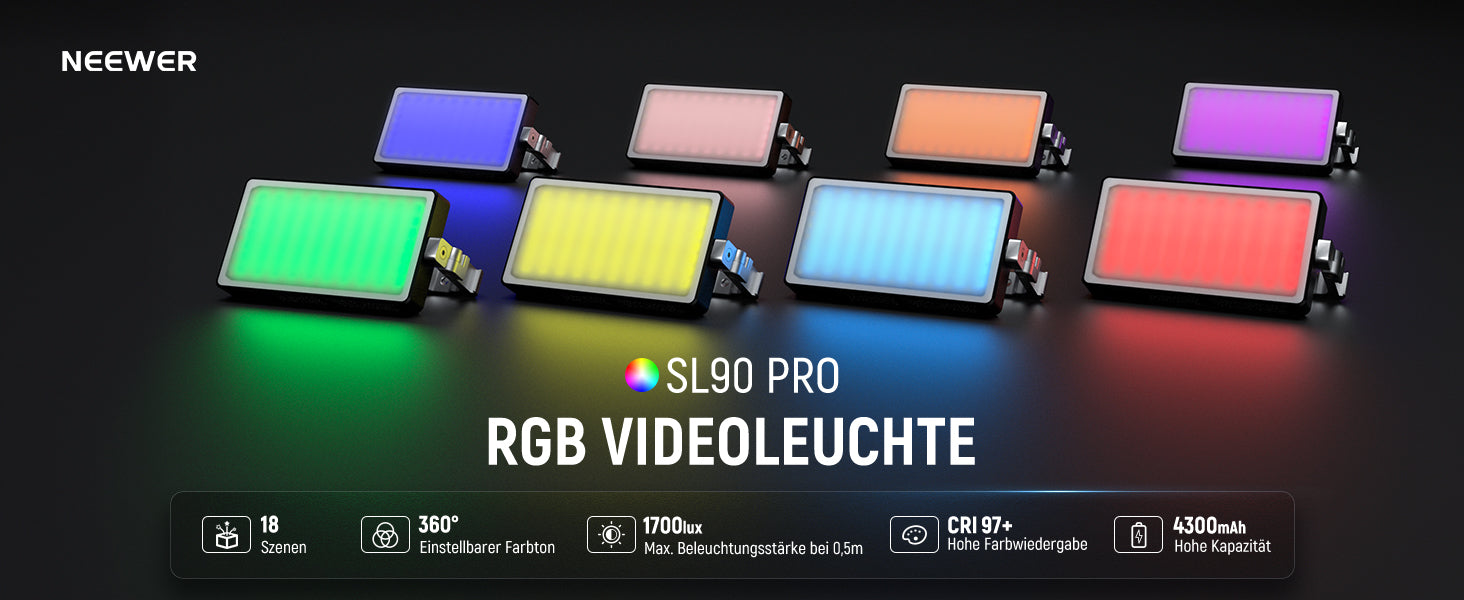 Das NEEWER SL90 LED Panel Licht: Kreatives Lichtdesign mit innovativen Funktionen