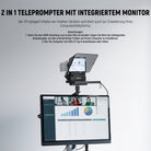 2 in 1 Teleprompter mit integriertem Monitor