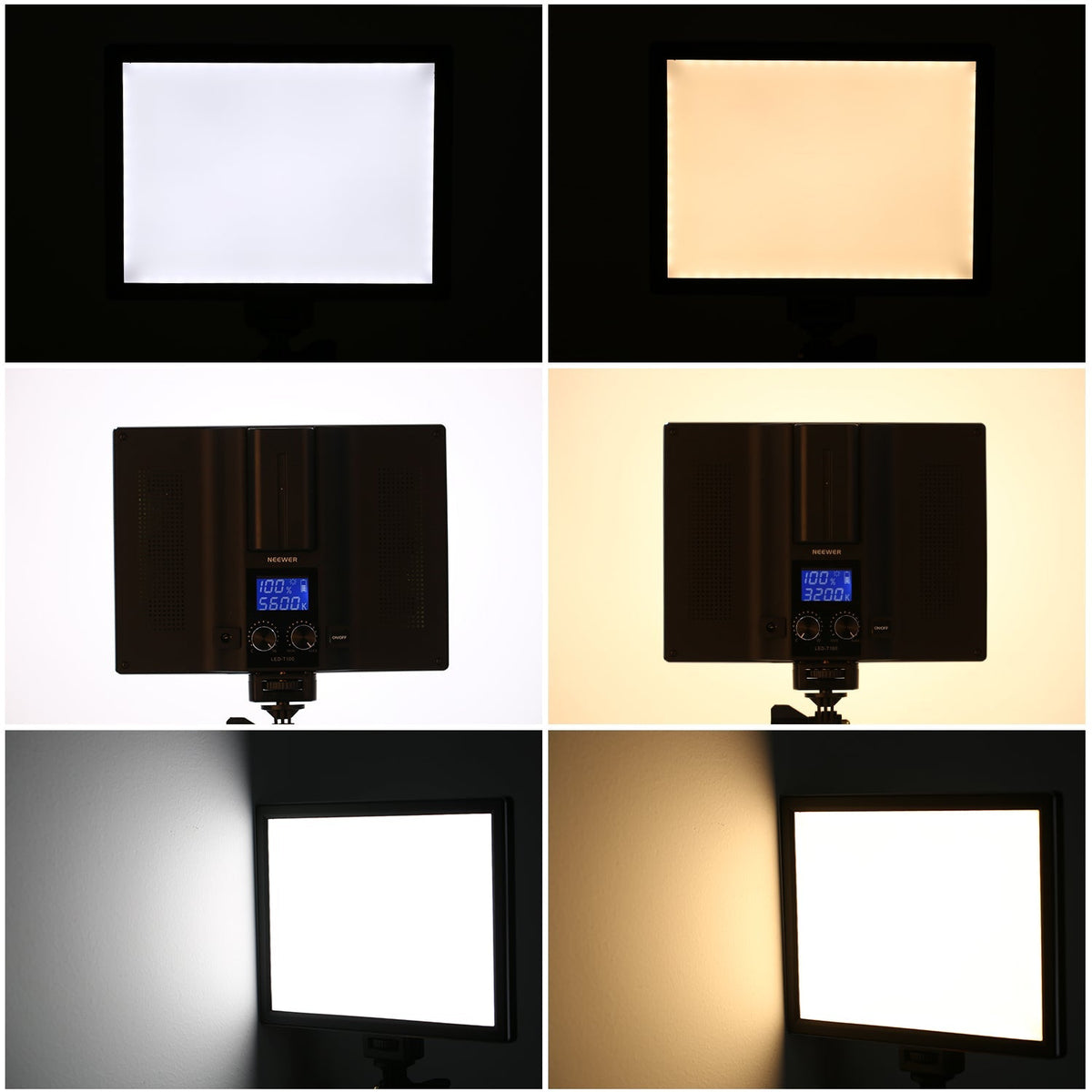 Neewer Dimmable Ultra Thin T100 Softer SMD LED Video Light Kit - neewer.com