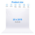Neewer 3 x 6M/10 x 20ft PRO Photo Studio 100% Pure Muslin Collapsible Backdrop Background